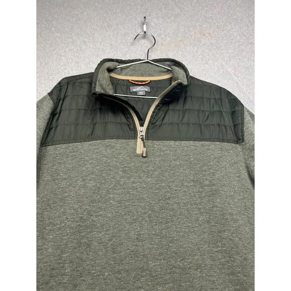 Eddie Bauer Quilted Pullover Sweatshirt Jacket Mens Size XL Outdoor Causal - Picture 4 of 11